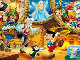 Desenhos de Disney Pinocchio Dancing Jigsaw Puzzle para colorir