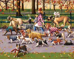 Dog Walker Jigsaw Puzzle