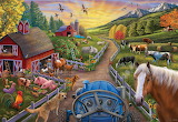 Farm Sunset Jigsaw Puzzle