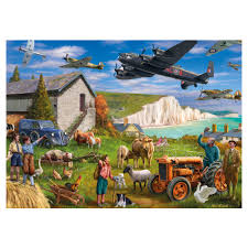 Desenhos de Flight over Dover Jigsaw Puzzle para colorir