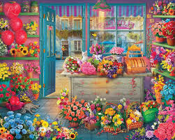 Desenhos de Flower Shop Jigsaw Puzzle 2 para colorir