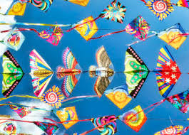 Desenhos de Flying Kites Jigsaw Puzzle para colorir