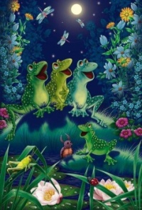 Frogs in the Night Jigsaw Puzzle