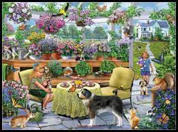 Greenhouse Tea Party Jigsaw Puzzle