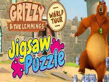Desenhos de Grizzy and the Lemmings: World Tour Jigsaw para colorir