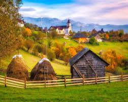 Hay Stacks and Barn Jigsaw Puzzle