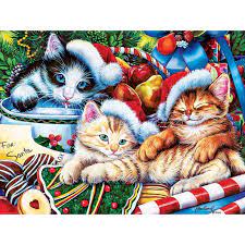 Cats and Holiday Treasures Jigsaw Puzzle