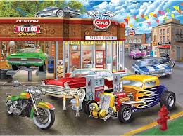 Hot Rod Garage Jigsaw Puzzle