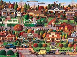 Labor Day in Bungalowville Art Jigsaw Puzzle
