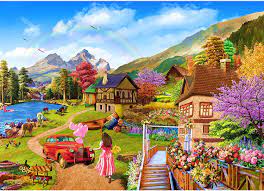 Lakeside Cottage Jigsaw Puzzle