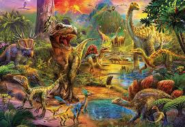 Desenhos de Land of Dinosaurs Jigsaw Puzzle para colorir