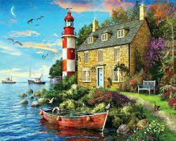 Lighthouse Keepers Cottage Jigsaw Puzzle
