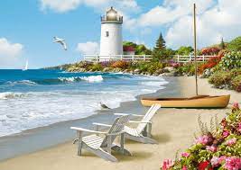 Lighthouse on the Beach Jigsaw Puzzle