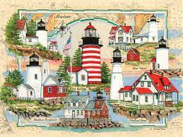 Lighthouses of Maine Jigsaw Puzzle