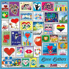 Love Letters Stamps Collage Jigsaw Puzzle