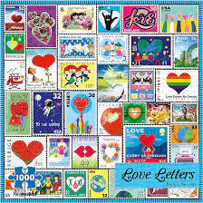 Desenhos de Love Letters Stamps Collage Jigsaw Puzzle para colorir