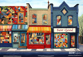 Desenhos de Main Street Quilt Jigsaw Puzzle para colorir