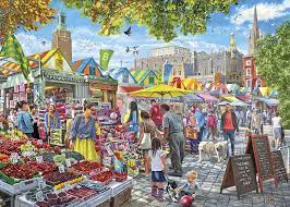 Market Day, Norwich Puzzle Jigsaw