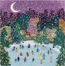Merry Moonlight Skaters Jigsaw Puzzle
