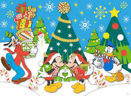 Desenhos de Mickey & Minnie Holiday Love Jigsaw Puzzle para colorir