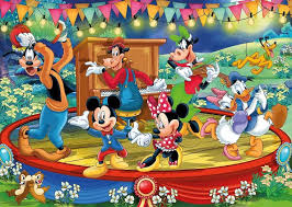 Desenhos de Mickey and His Friends Jigsaw Puzzle para colorir