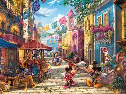 Mickey and Minnie in Mexico Jigsaw Puzzle
