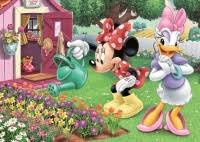 Minnie Watering Flowers Jigsaw Puzzle