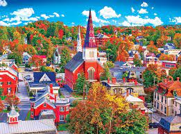 Desenhos de Montpelier, Vermont Townscape Jigsaw Puzzle para colorir