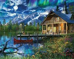 Moon Cabin Retreat Jigsaw Puzzle