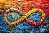 Desenhos de Mosaics Infinity Jigsaw Puzzle para colorir