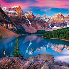 Mountains On Fire Jigsaw Puzzle