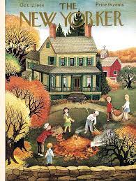 New Yorker Raking Leaves Jigsaw Puzzle