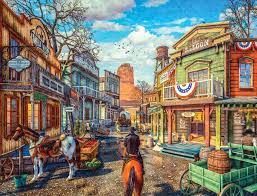 Old Western Town Jigsaw Puzzle