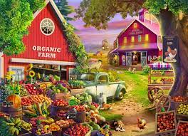 Desenhos de Organic Farm Jigsaw Puzzle para colorir