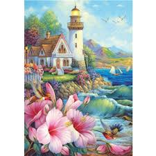 Painting Lighthouse Jigsaw Puzzle