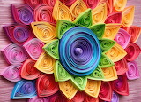 Paper Flower Rainbow Jigsaw Puzzle