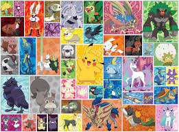 Desenhos de Pokemon Galar Frames Jigsaw Puzzle para colorir