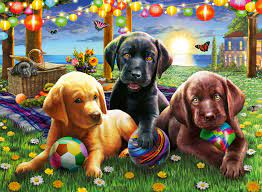 Puppy Picnic Jigsaw Puzzle