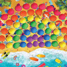 Rainbow Umbrellas Jigsaw Puzzle