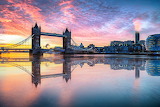 Red Sky Tower Bridge Jigsaw Puzzle