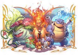 Red and Blue Pokemon Blastoise Jigsaw Puzzle