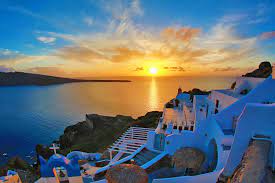 Santorini Sunset Jigsaw Puzzle