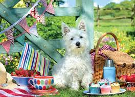 Scottie Dog Picnic Jigsaw Puzzle