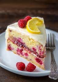 Slice Of Cake With Raspberry