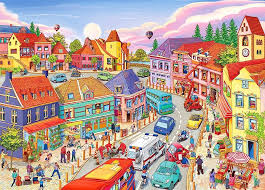 Small Town Life Jigsaw Puzzle