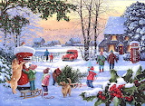 Christmas Snow Town Jigsaw Puzzle