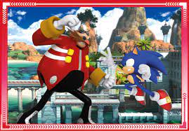 Desenhos de Sonic vs Eggman Jigsaw Puzzle para colorir