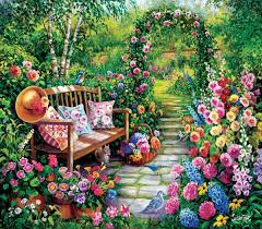 Desenhos de Spring Garden Jigsaw Puzzle 2 para colorir