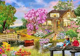 Springtime Cottage Jigsaw Puzzle