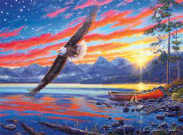 Star Spangled Sunset Jigsaw Puzzle